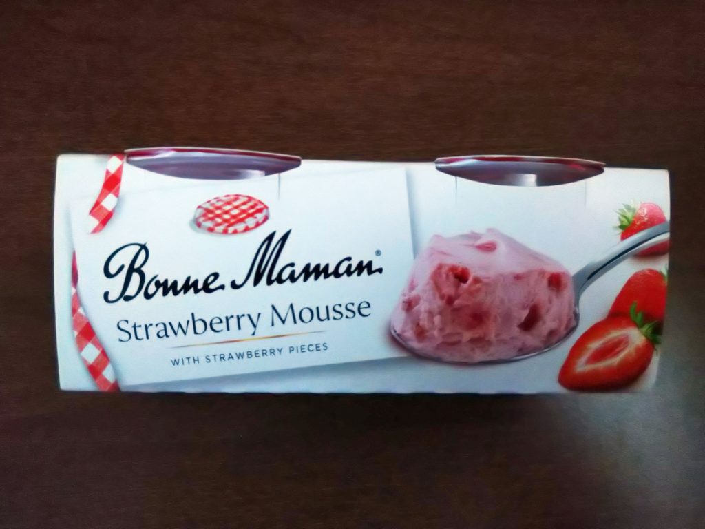 イギリス ボンヌママン スイーツ ストロベリームース Bonne Maman Strawberry Mousse With Strawberry Pieces かもめらいおん 絵空事